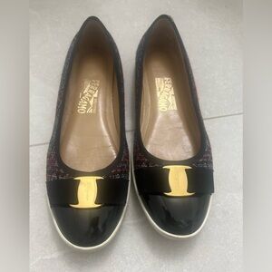 Salvatore Ferragamo Women's Vera Bow Accent Flats